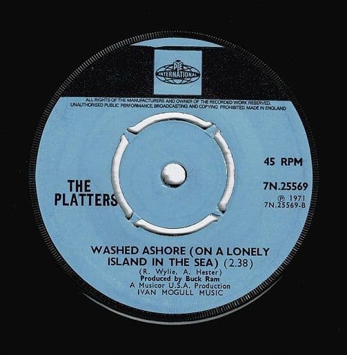 THE PLATTERS With This Ring Vinyl Record 7 Inch Pye 1971